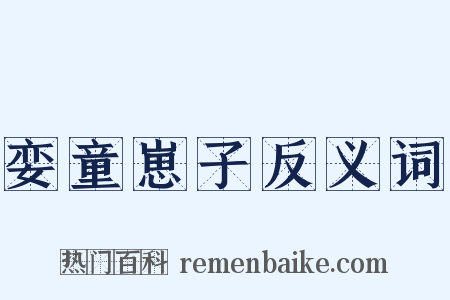 娈童崽子反义词是什么意思的图片